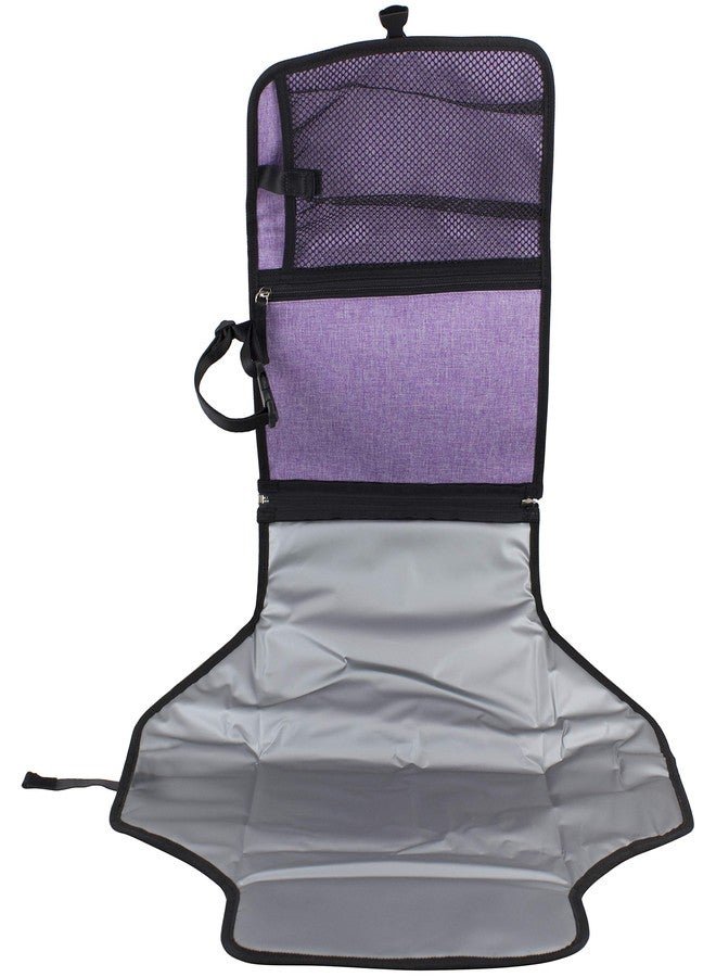 BODHI Baby Portable Water Resistant Diaper Changing Pad & Diaper Changing Kit Travel Bag Baby Station On The Go, Purple Chambray - Image 5